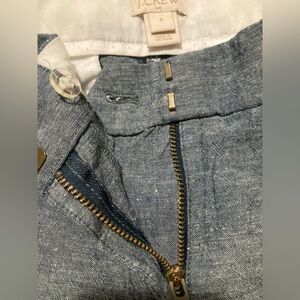J. Crew size 8 chambray linen blend unlined pants